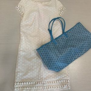 Max Studio white eyelet dress size M